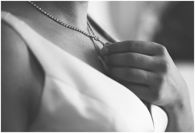 Romantic black and white bridal portrait