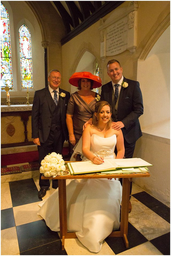 wedding ceremony at St. Nicholas Church in Berkshire