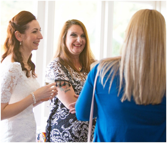 bride and their guests at their Hyde Barn wedding