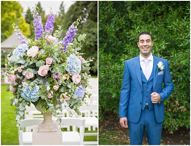 floral details for a summer wedding at Lainston House