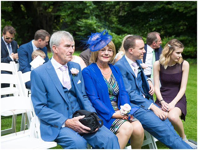 guests attending Lainston House wedding ceremony