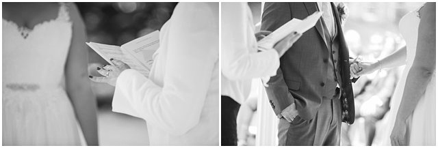 black and white photo of ceremony details at Lainston House