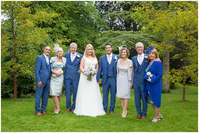 formal family photo at Lainston House Wedding