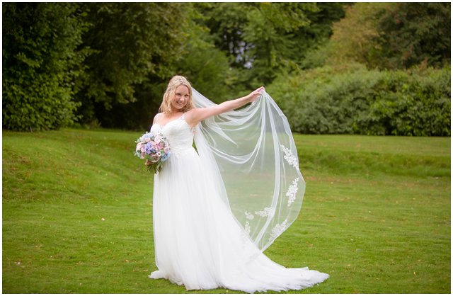 bride with flowing veil 