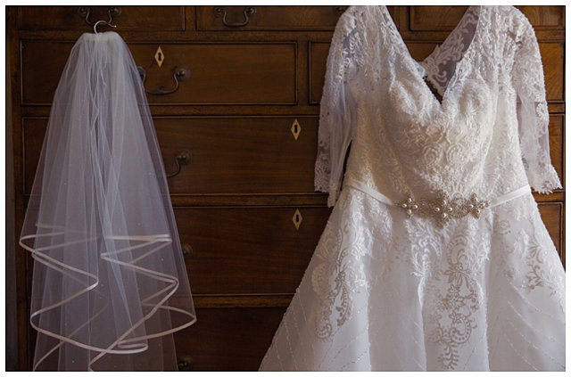 intricate lace dress for a Hampden House wedding