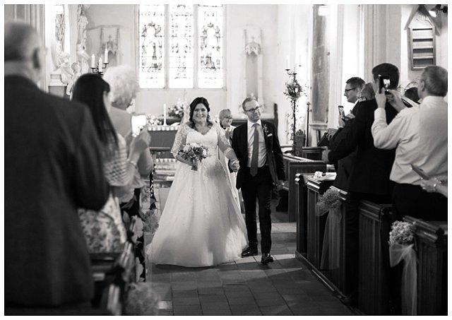 wedding recessional photo at St. Mary Magdalene Church 