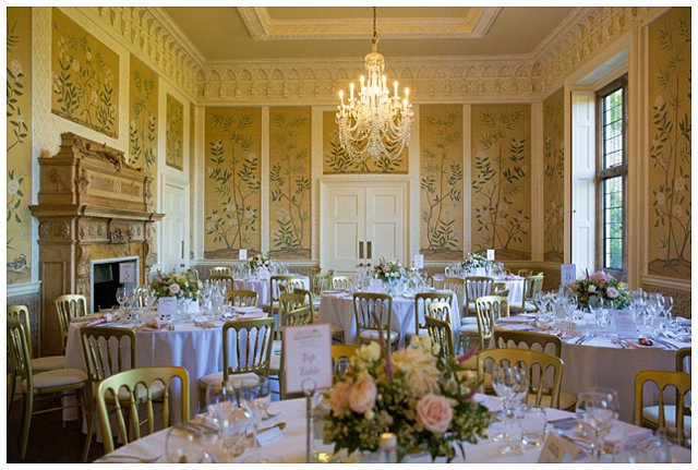 reception room at Hampden House wedding 