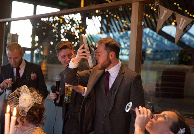 Photos of a winter wedding at the Stone Barn in the Cotswolds